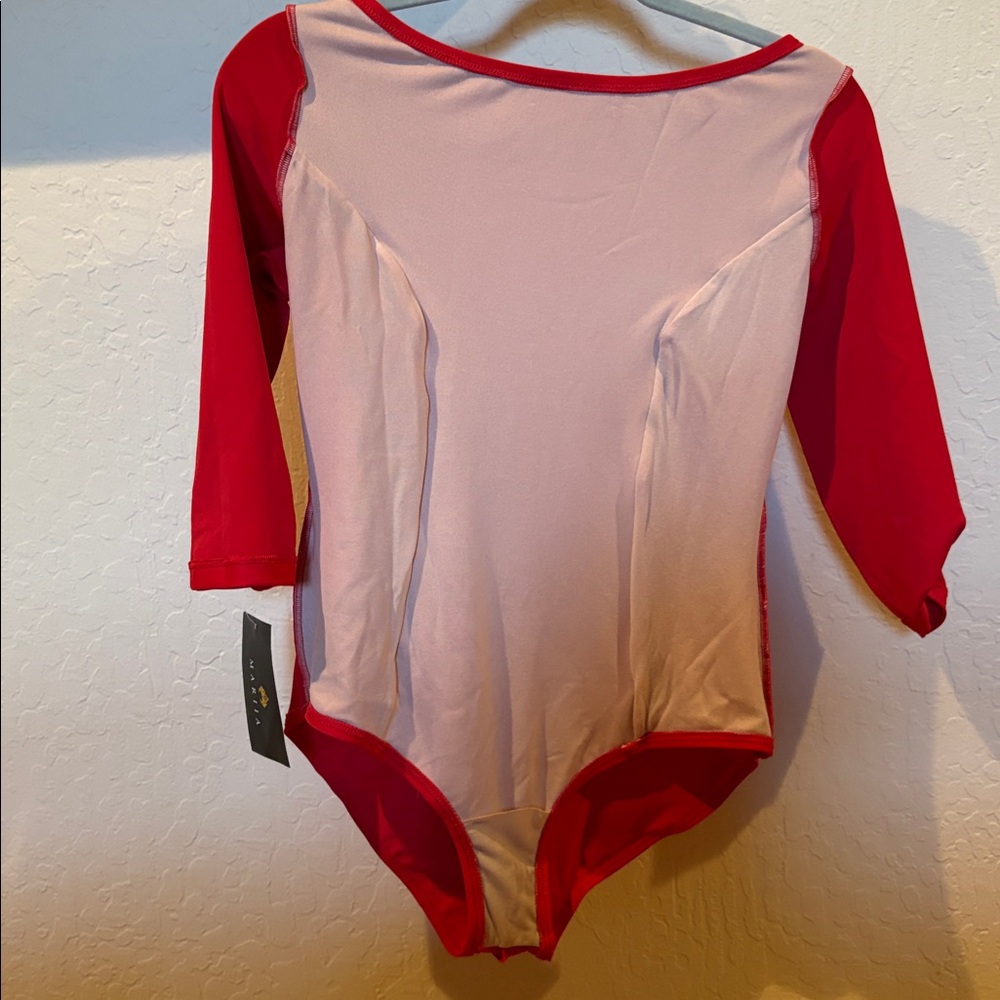 MARIA CROWN Boat Neck 3/4 Sleeve Leotard - Picture 5 of 7